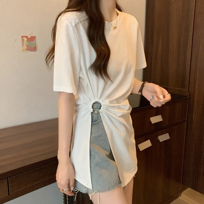 Ceina - Schickes Damen Asymmetrisches Shirt Einzigartiger Stil