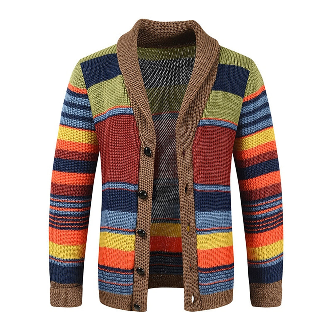 Retro Strickjacke mit Schalkragen für Herren