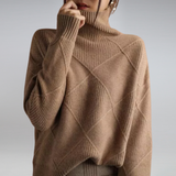 Rollkragenpullover Mit Weiter Passform - Luzie in Braun