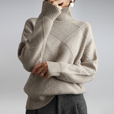 Rollkragenpullover Mit Weiter Passform - Luzie in Grau