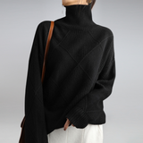 Rollkragenpullover Mit Weiter Passform - Luzie in Schwarz