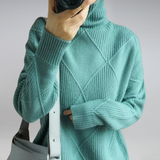 Rollkragenpullover Mit Weiter Passform - Luzie in Mintgrün