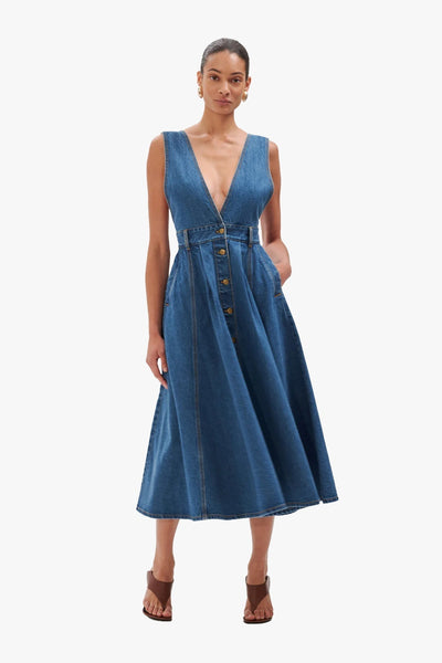 Lucia - Luxus Denim Kleid