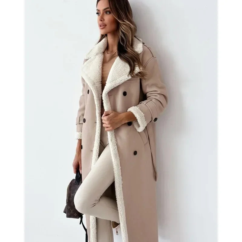 Tavendia™ | Teddyfutter Trenchcoat Mantel