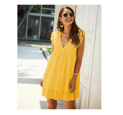 Luftiges Sommerkleid mit Stickerei | Romantisch & Leicht | Ärmellos