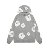 Lässiger Damen Hoodie mit Blumenmuster - Amara in Grau