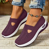 Madelline - Damen-Slipper mit Keilabsatz in Dunkelviolett