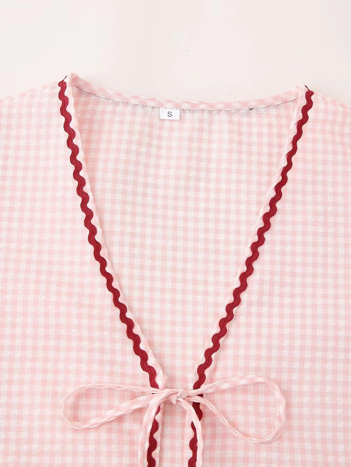 Gingham-Herzblusen-Top | Verspielt und Romantisch | Detailverliebtes Design