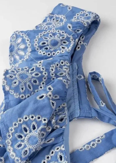 Maxi-Kleid mit Rüschen | Feminine Eleganz & Boho-Muster | Sommerlicher Charme