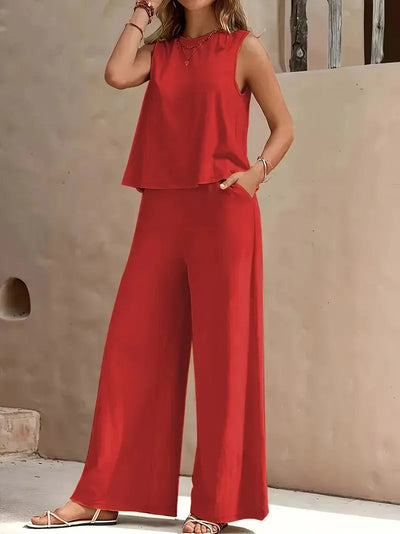 Dollie - Ärmelloses Zweiteiler Set