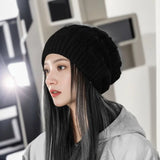 Lässige Damen Winter Beanie - Nina in Schwarz