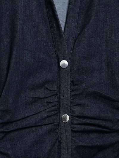 Damen-Midikleid aus Denim mit Knopfleiste und Taillengürtel – lässig-schickes Sommerkleid