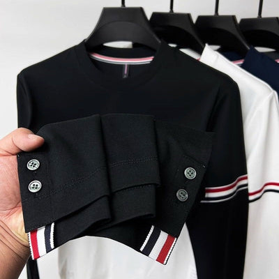 Avelena | Herren Exquisite Gedruckte Langarm-T-Shirt