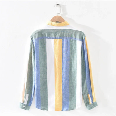 Gestreiftes Leinenhemd | Lässig und Stilvoll | Luftiges Design