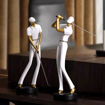 TeeStance - Elegante Golfpose Skulptur