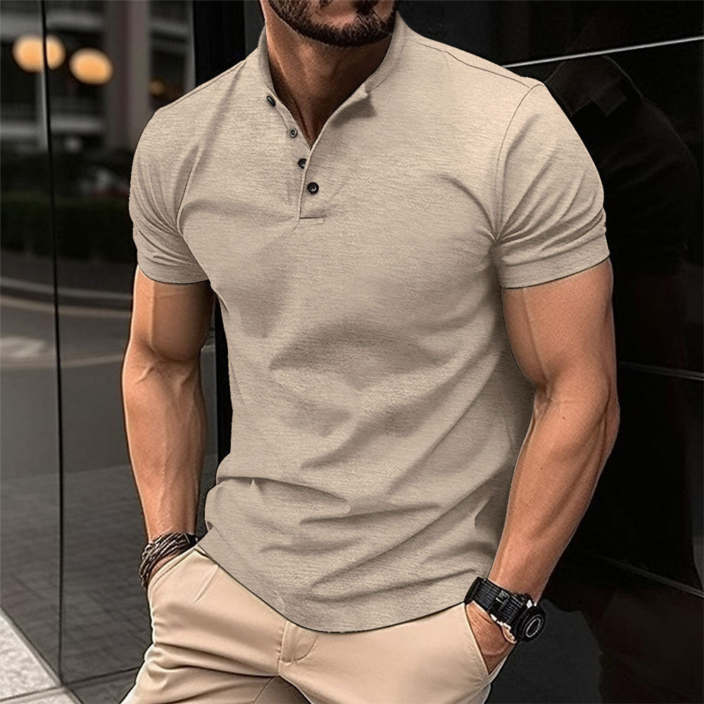 Avelena | Herren Casual Einfarbig Polo-Shirt