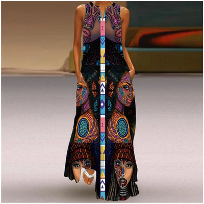 Avelena | Retro 3D-DamenDruck Bohemian Elegante Sommerkleider