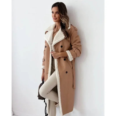 Tavendia™ | Teddyfutter Trenchcoat Mantel