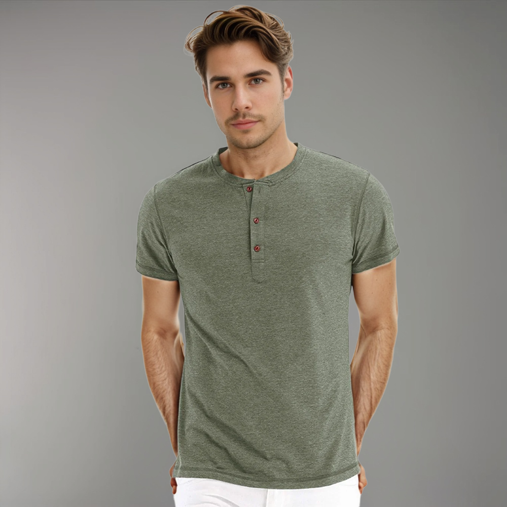 Henley-T-Shirt | Lässige Eleganz | Komfortabler Schnitt