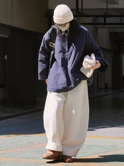 50 % Rabatt | Justina™ | Damen Winterjacke mit Stehkragen, lockerem Schnitt und Knöpfen