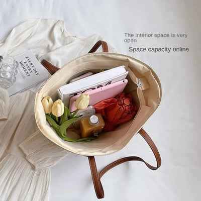 Strohbag | Umhängetasche Damen - Modische Crossbody Bag für Sommerausflüge