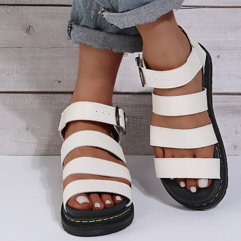 Loren - Bequeme Stilvolle Ledersandalen