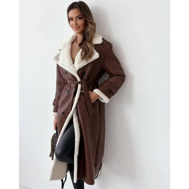 Tavendia™ | Teddyfutter Trenchcoat Mantel