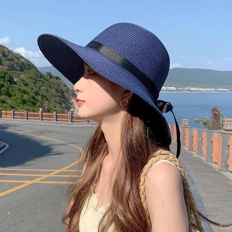 Gina | Strandhut für Frauen – Eleganter Sonnenschutz mit Breiten Kanten