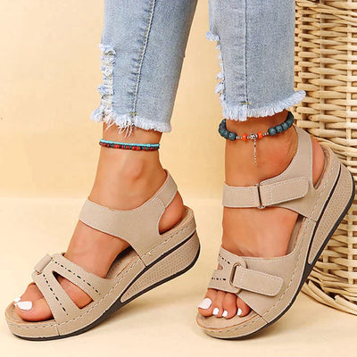 Juris | Keilabsatz Sandalen Hochwertige Synthetik, Bequem für Damen