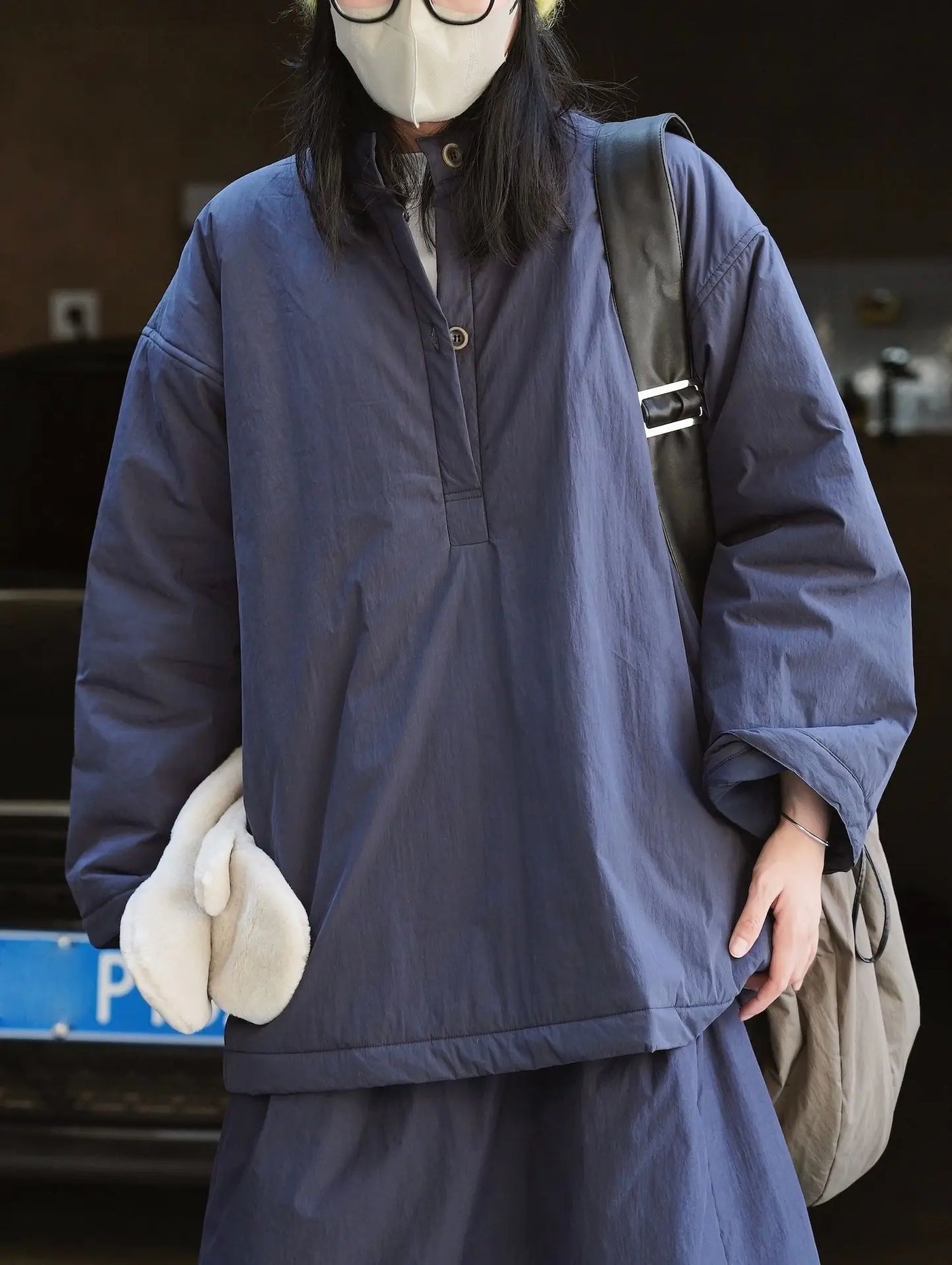 50 % Rabatt | Justina™ | Damen Winterjacke mit Stehkragen, lockerem Schnitt und Knöpfen