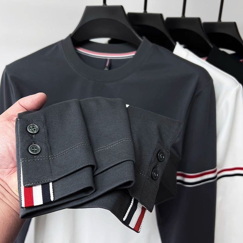 Avelena | Herren Exquisite Gedruckte Langarm-T-Shirt