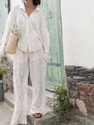 Zweiteiliges Set mit Stickereien | Feminine Eleganz | Luftiger Komfort