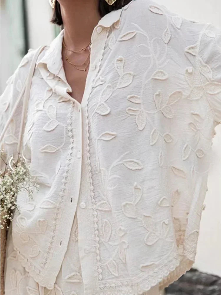 Zweiteiliges Set mit Stickereien | Feminine Eleganz | Luftiger Komfort