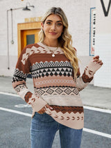 Vintage Damen Pullover - Sophie in Braun