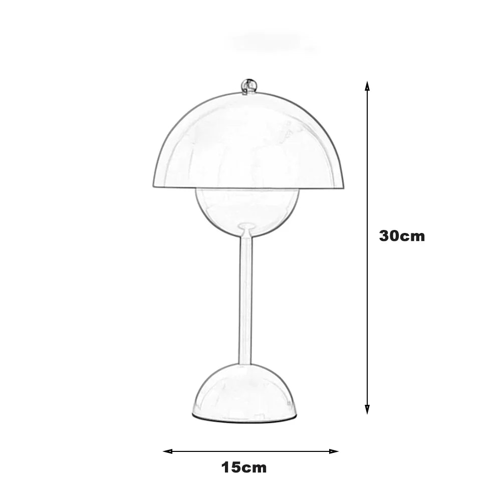 Nordic Led Pilz Nachttischlampe