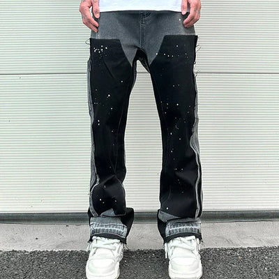 Martin - Patchwork-Hose Rage Micro-Denim mit Fransen für Herren