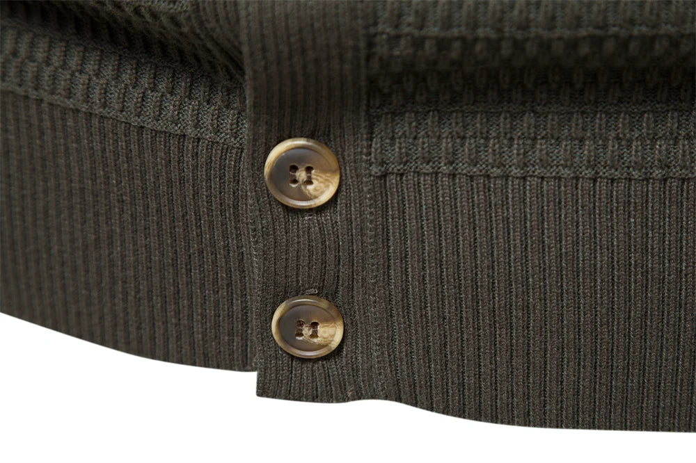 Strickjacke mit Stehkragen und Knopfdetails | Stilvoll und Vielseitig | Strukturierte Oberfläche