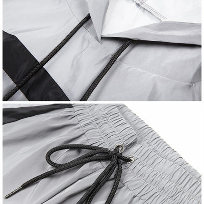 Heidi-Mode | Reflektierender Cropped Hoodie Overall