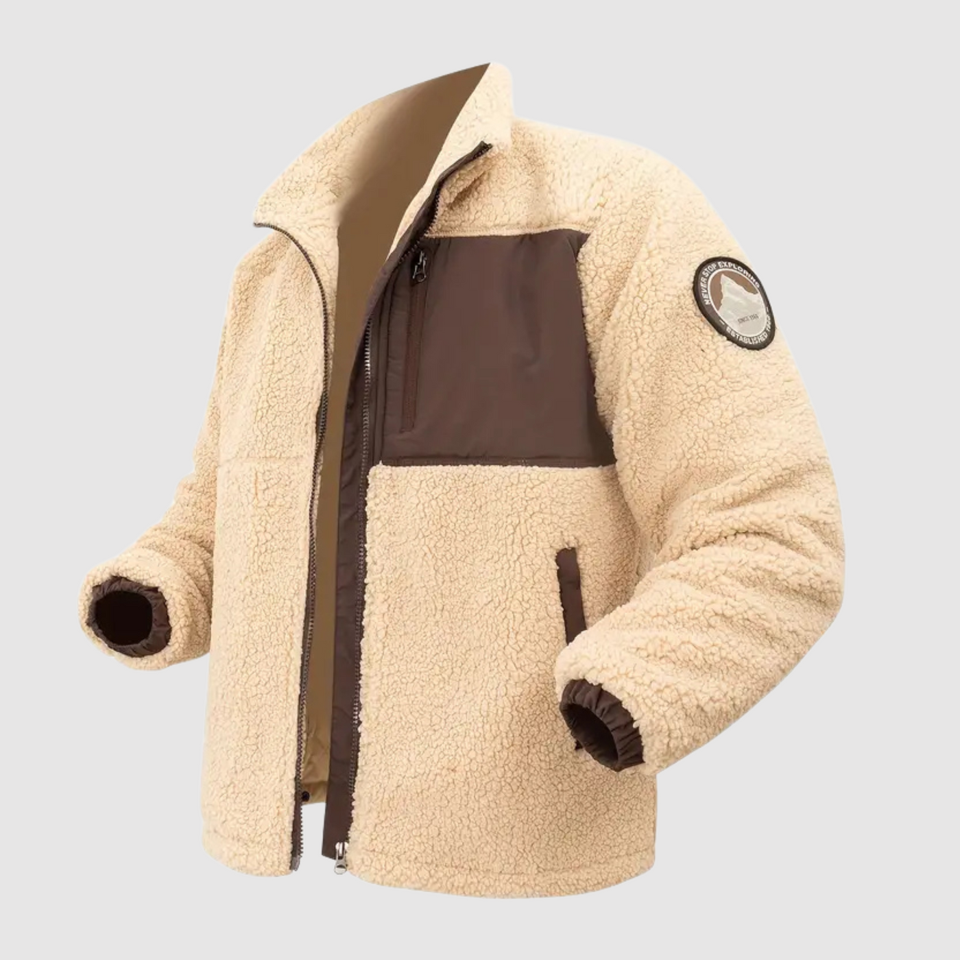 Rome - Warme mit Fleece gefütterte Reißverschlussjacke für Herren