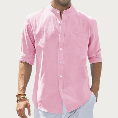 Herman - Langärmelige Hemden aus Baumwolle und Leinen für Herren
