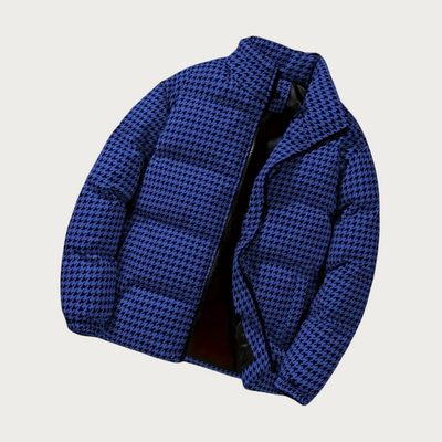 Edwin - Houndstooth-Winter-Pufferjacke für Männer
