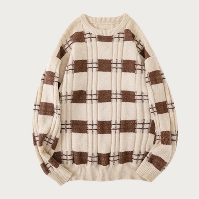Ezra - Preppy Streifen Muster Strickpullover