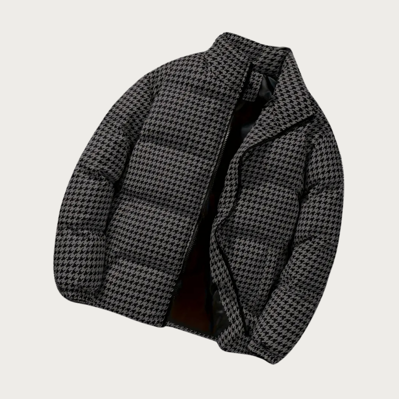 Edwin - Houndstooth-Winter-Pufferjacke für Männer