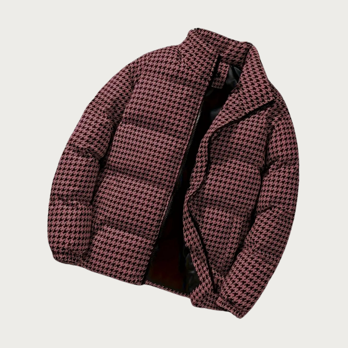 Edwin - Houndstooth-Winter-Pufferjacke für Männer