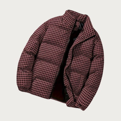 Edwin - Houndstooth-Winter-Pufferjacke für Männer