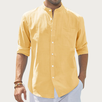 Herman - Langärmelige Hemden aus Baumwolle und Leinen für Herren
