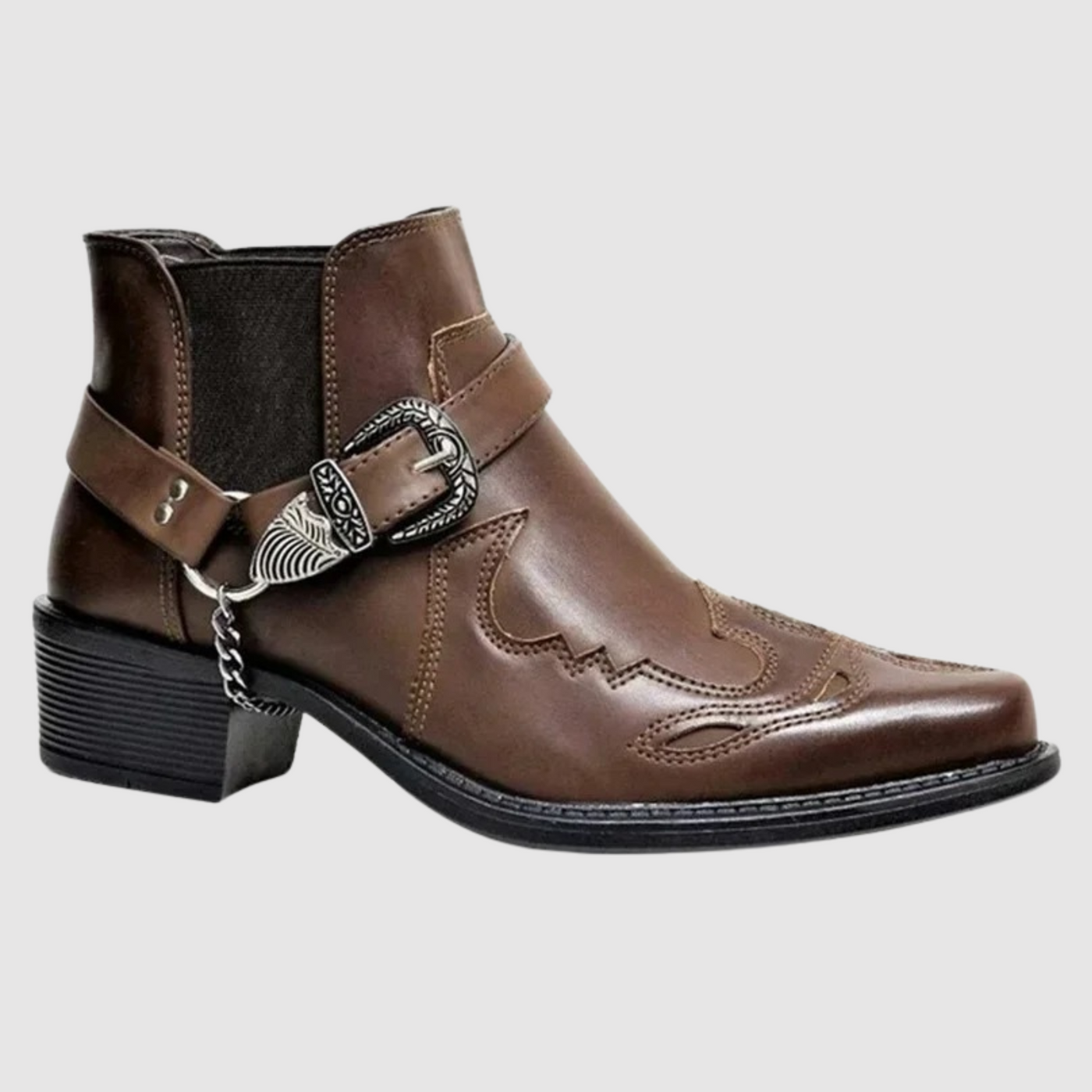 Peter - Cowboystiefel aus Leder mit hoher Kettenschnalle