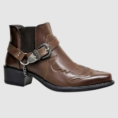 Peter - Cowboystiefel aus Leder mit hoher Kettenschnalle