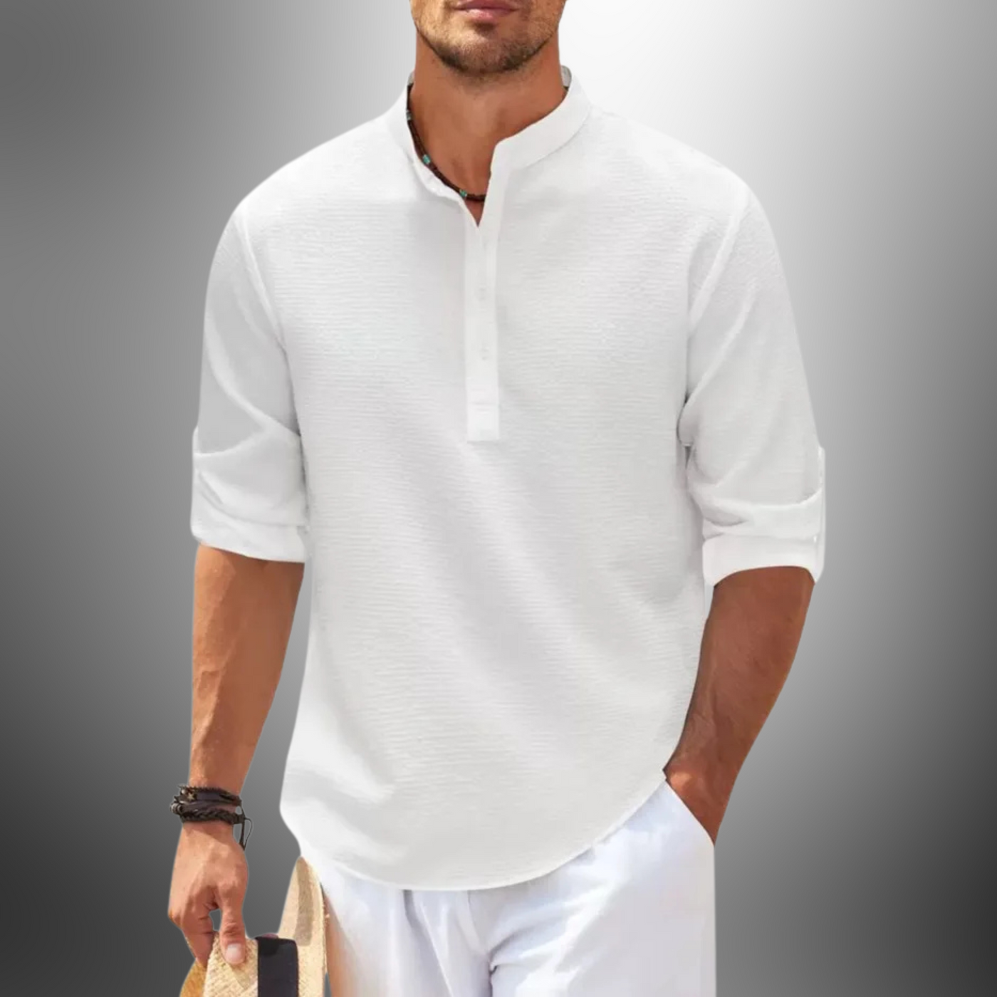 Elmer - Herren Freizeithemd aus Baumwolle und Leinen