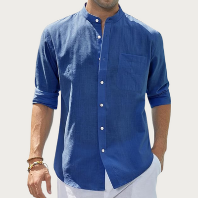 Herman - Langärmelige Hemden aus Baumwolle und Leinen für Herren